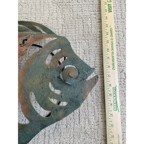 Large Metal Fish Sculpture From Cabo. With Candle Holder. Hanging - Picture 3 of 16